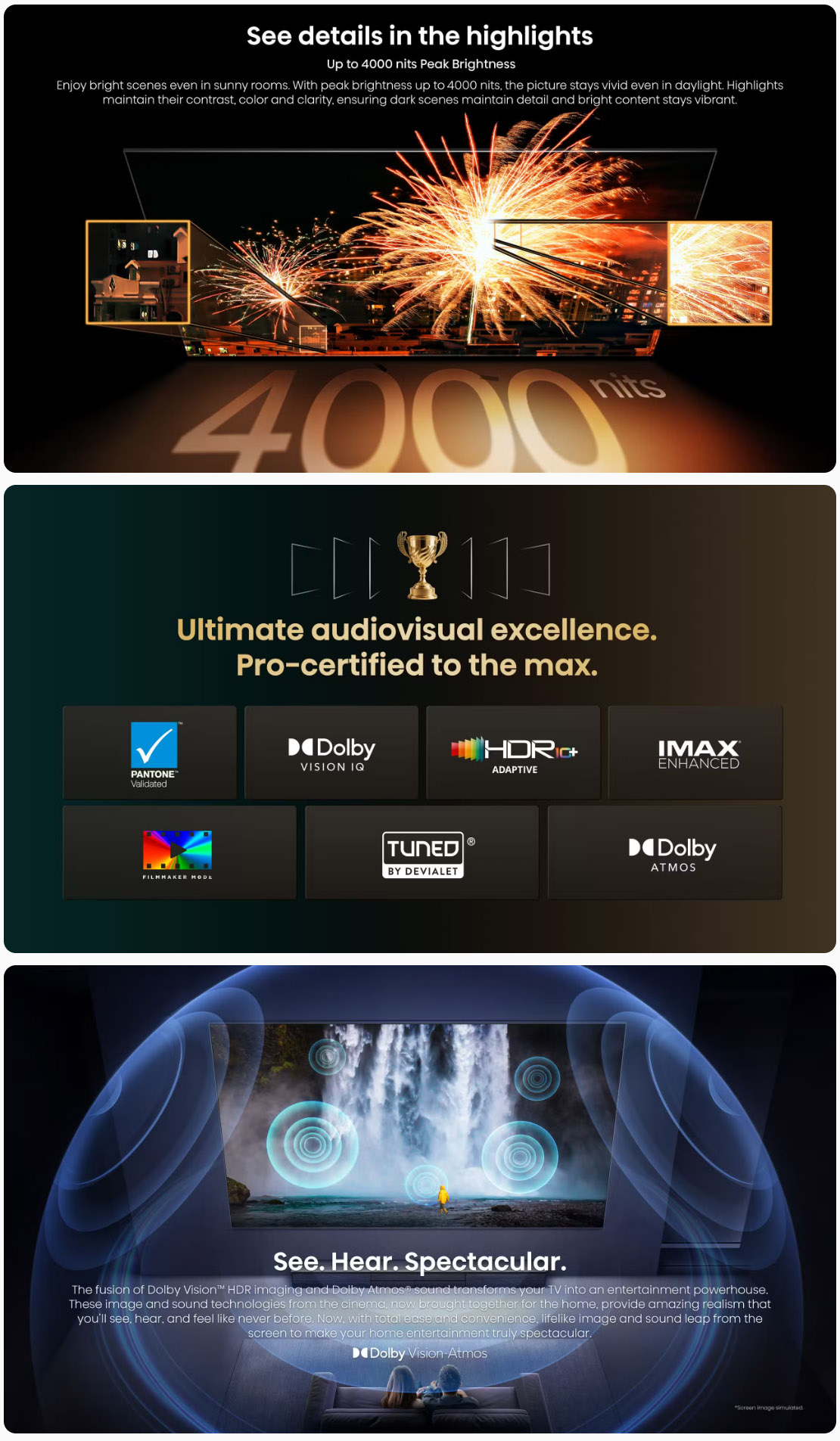 Hisense 65UR9S 65 170Hz Hi-View AI Engine RGB MiniLed TV ALL 7