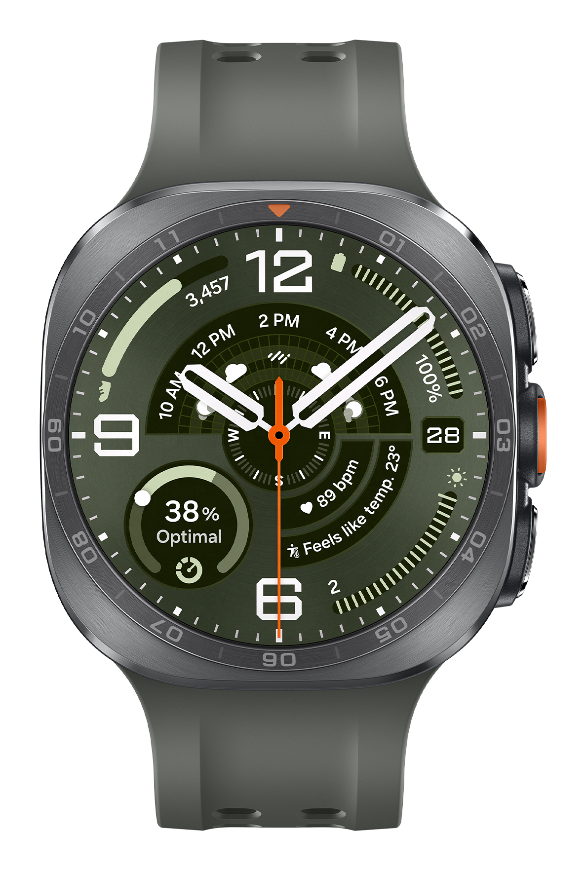 Samsung Galaxy Watch Ultra2 AMOLED 4G 47mm Digital 498 x 498 Pixels Touchscreen Wi-Fi GPS Satellite - Titanium Silver - Image 2